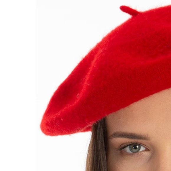 NWOT - Red French Wool Beret - Picture 2 of 3